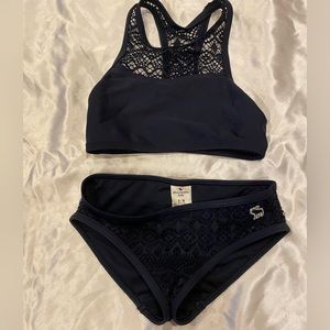Abercrombie Kids navy bikini 9/10 girls sizing